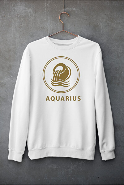 Raf Coll Unisex Oversize kroj okrugla kragna Aquarius Digitalna štampa Dvodij...