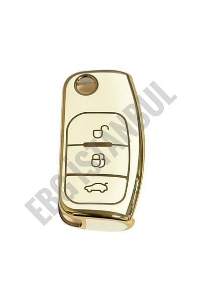 EBG İSTANBUL Ford Focus Fiesta Connect 2004 Switchblade White Car Key Remote Control Case