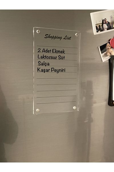 Trend Pleksi Magnetic Shopping Missing List (SHOPPING LIST) (TRANSPARENT - BLACK)
