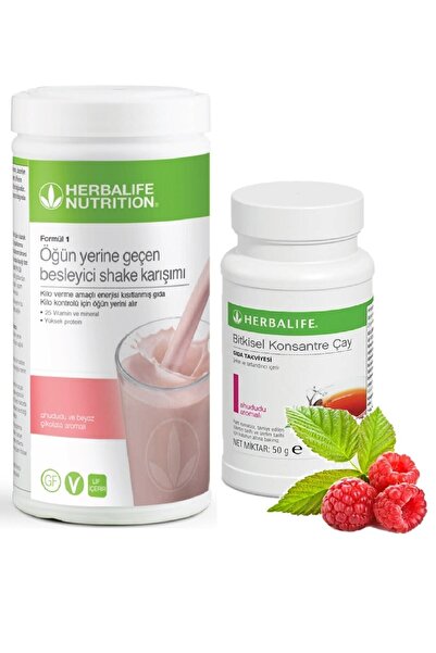 Herbalife Set Mini Ahududu Beyaz Çikolata Shake 50 gr Ahududu Aromalı Çay