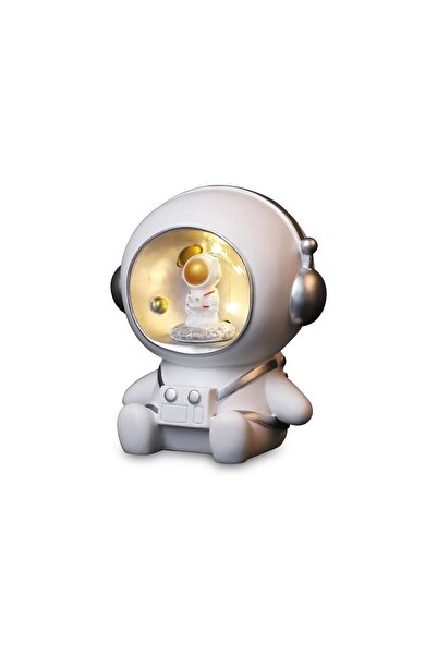 Genel Markalar Hp503 Uzay Figürlü Led Işıklı Pilli Kumbara Beyaz