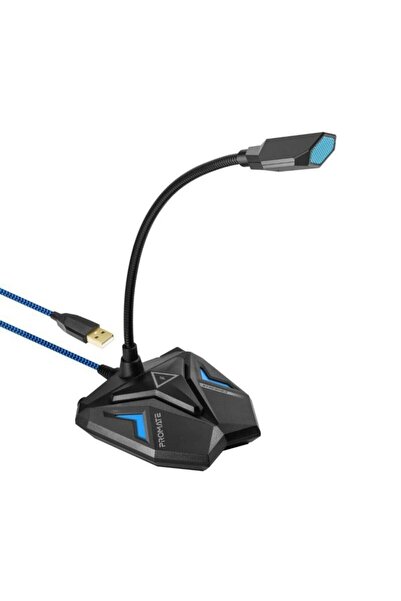 Promate Oyun Tip Usb Girişli Profesyonel Hd Esnek Led Işıklı Mikrofon