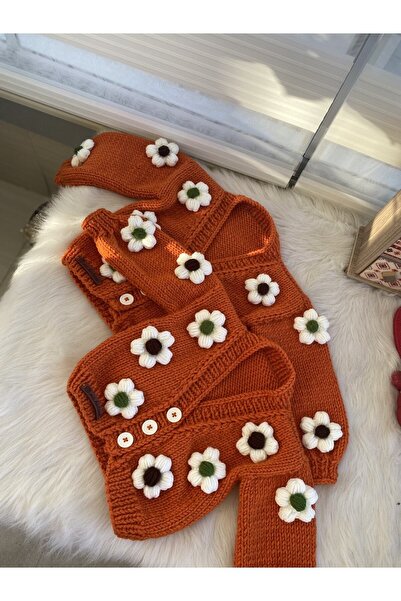 EL EMEĞİ TASARIM Papatyalı Hırka