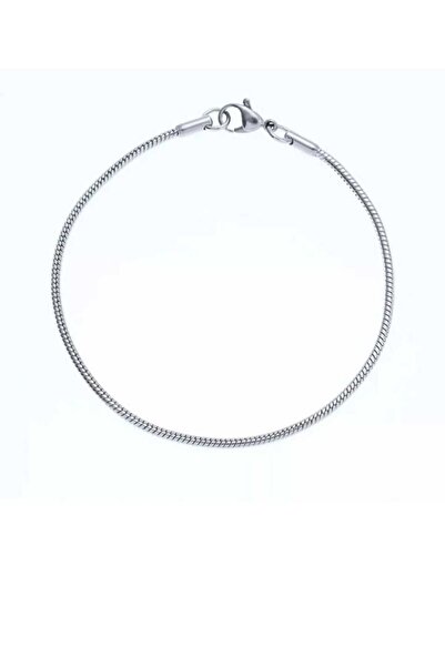 ESJ Stainless Steel Italian Chain Snake Back Unisex Bracelet 2 mm 18 cm