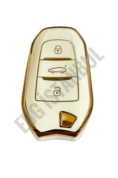 EBG İSTANBUL Peugeot 5008 3008 Citroen C3 C4 Smart White Car Key Remote Control Case Cover