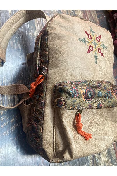 Street Bag Nubi Ethnic Αυθεντικό Σακίδιο πλάτης με μοτίβο Κεντημένο Σακίδιο πλάτης Bohemian Καθημερινή χρήση Ταξίδι