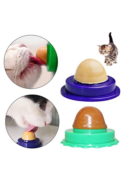 SINGLE Kediler Için Catnip Catnipli Şeker Yalama Topu Yapışkanlı Ödülü