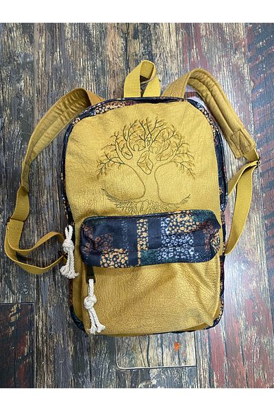Street Bag Tree of Life Embroidered Ethnic Authentic Bohemian Backpack Daily Travel Use