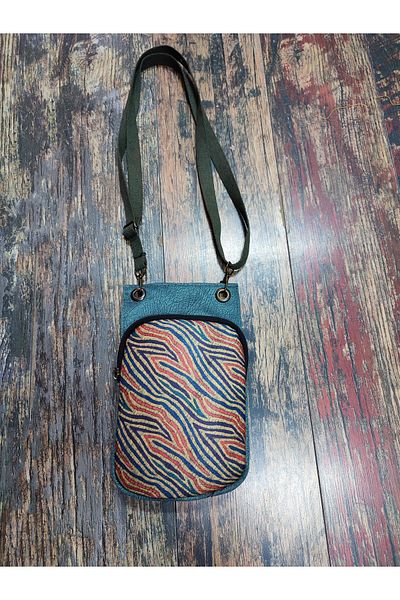 Street Bag Geantă de umăr - Turcoaz - Model etnic