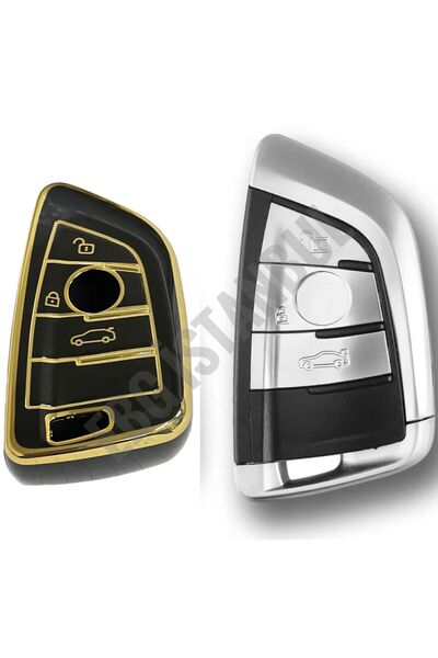 EBG İSTANBUL Bmw Seria F G Fem Tip 3 Buton Negru Carcasă pentru telecomandă p...