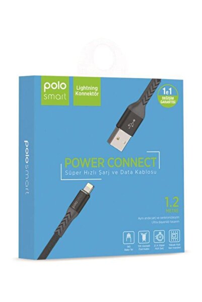 Polosmart Psm22 Lıghtnıng Süper Hızlı Şarj Ve Data Kablosu