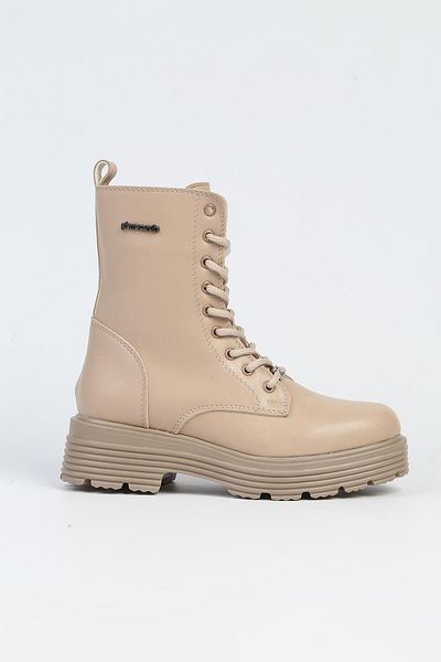 Pierre Cardin ® | PC-52400-3076 Μπεζ Δερμάτινο - Γυναικείες Μπότες