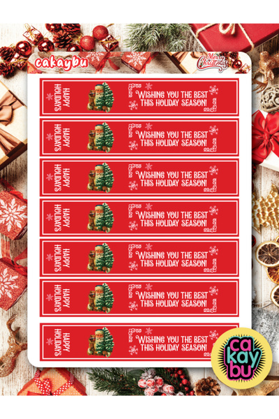 cakaybu Set de autocolante de Crăciun Fericit (de Anul Nou) 1 foaie dimensiun...