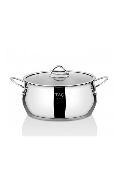 Taç Funda Deep Steel Pot 18 Cm