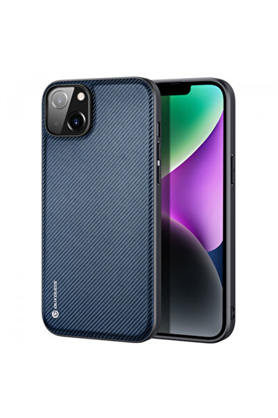 Ally Dux Ducis Fino Serisi iPhone 14 Plus 6.7 inç Kılıf Premium Dokuma Siliko...