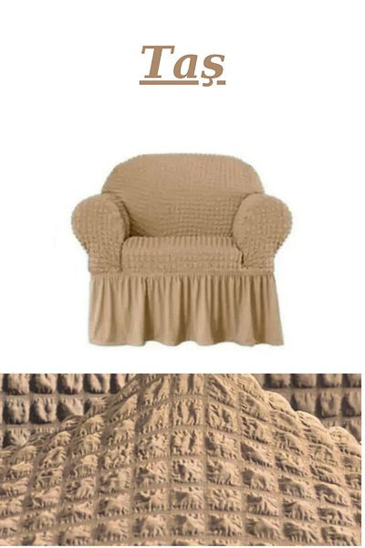 FurkanTicaret Single Flexible and Washable Wrapped Sofa - Elastic Sofa and Sofa Bed Cover