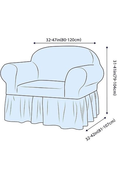 FurkanTicaret Single Flexible and Washable Sofa - Wrap, Elastic and Sofa Bed Cover/Cover