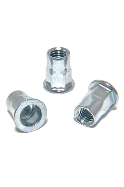 EMEK PERÇİN YARI ALTI KÖŞE (YARI ALTIGEN) GENİŞ KAFA (FLANŞLI) ÇELİK SOMUN PE...