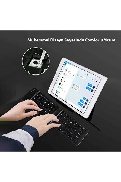 Genel Markalar Bluetooth Katlanabilir Klavye Telefon Tablet Pc Uyumlu