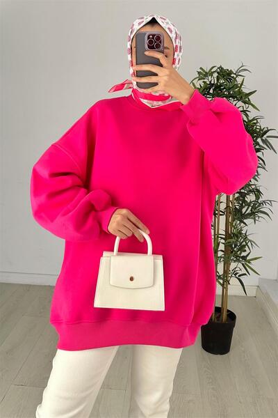 BUTİK C Oversize Bisiklet Yaka Sweatshirt