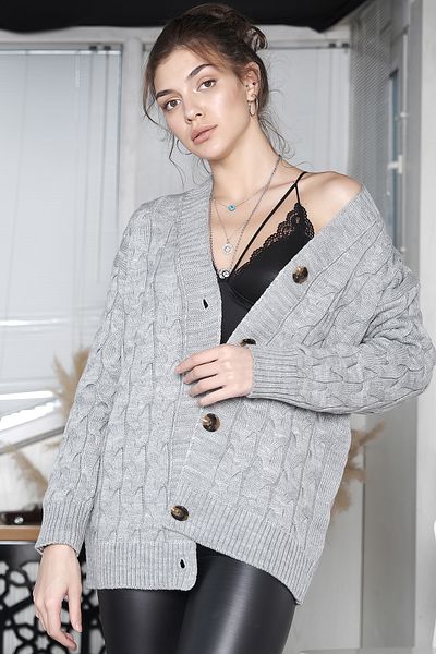 AVORWE Hair Knitted Patterned Front Buttoned Knitwear Cardigan