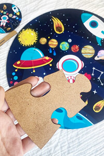 Enjoymydesign Wooden Xl Planet Puzzle 42cm, Mega Size Colorful Space Puzzle For Baby, Kids And Preschoolers