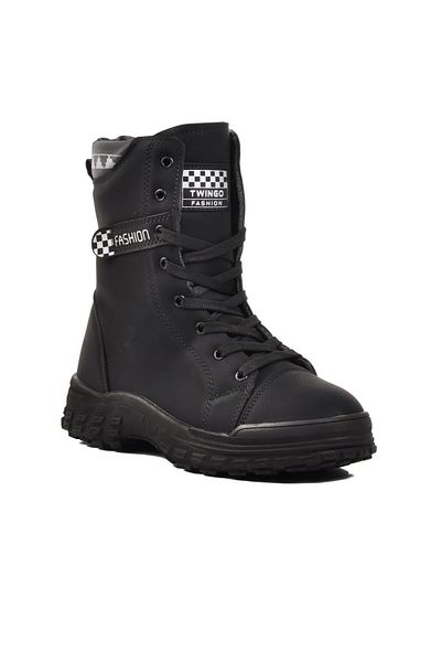 WALKWAY Γυναικείες Μπότες Black-Smaragd Lance - Γούνα Εσωτερικά