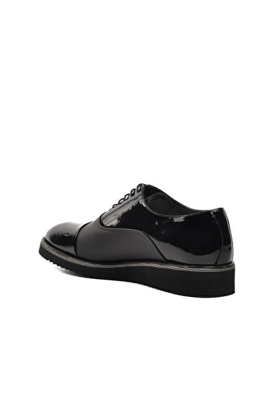 Fosco Black Patent Leather 6590 - Genuine Leather Men's Casual Shoes