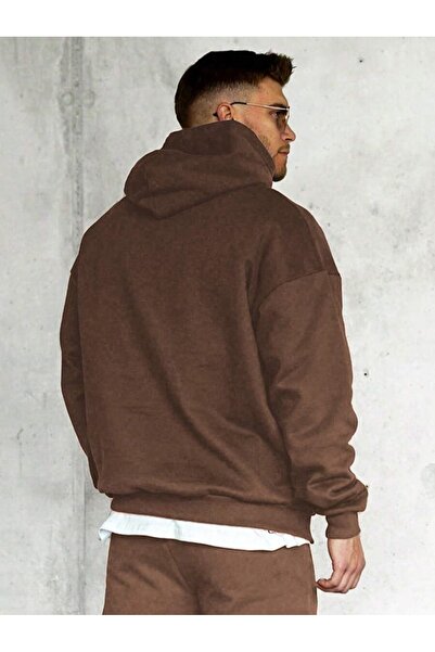 Mad&Calf Ανδρικό φούτερ με κουκούλα Basic Basic Oversize