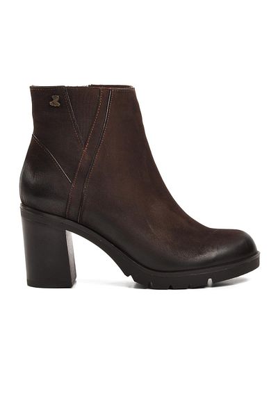 Venüs 2179125K Brown Nubuck Genuine Leather Women's Heeled Boots