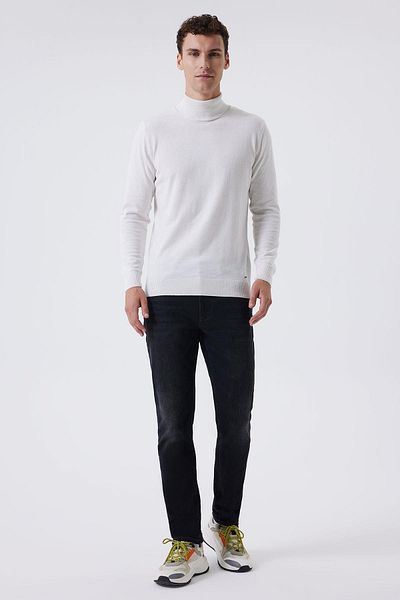 Lee Cooper Martens Men's Turtleneck Ecru
