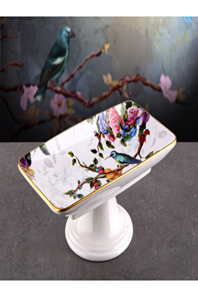 Keskinbıçak Seramik Ayaklı Çikolata Tabağı Flore Model