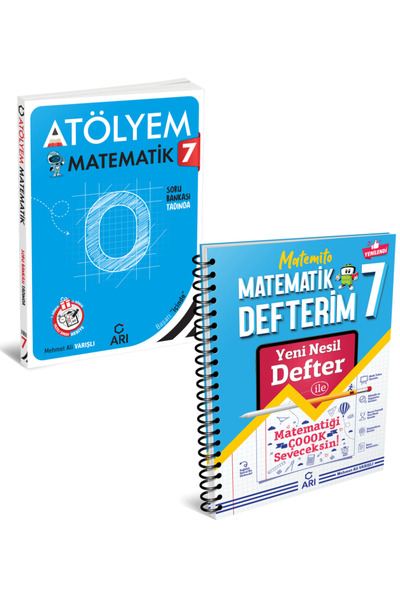 Arı Yayıncılık Arı Yayınları 7 Sınıf Matematik Atölyem Akıllı Defter Seti 2 Kitap