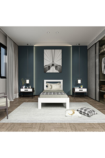 Ninnimo Wizy 90x190 Yatak Uyumlu Beyaz Mdf Karyola