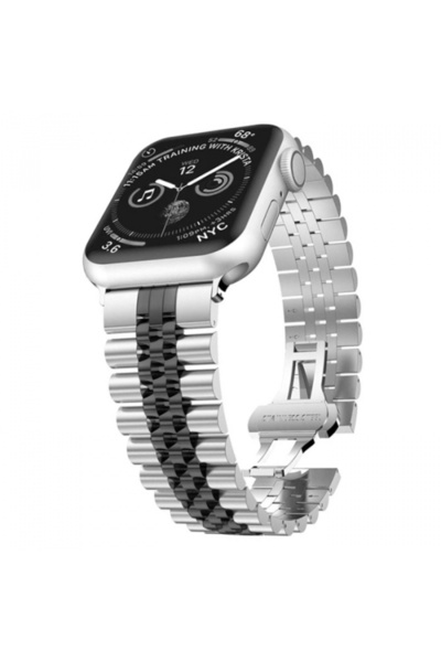 Ally Apple Watch 7-8 41mm 6-5-4 40mm Kayış Kordon Paslanmaz Çelik 3-2-1 38mm ...