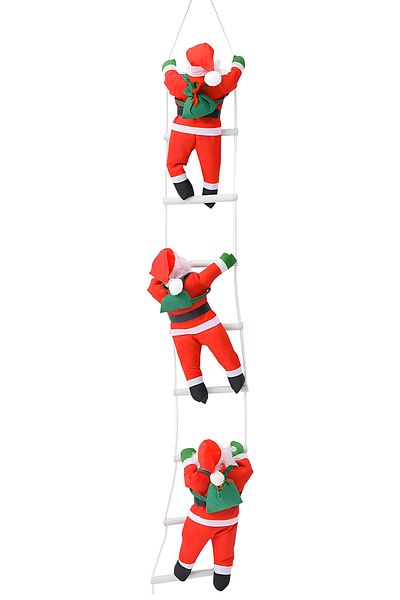 Yusuf Dirik YD Party Supplies Santa Claus Climbing the Ladder 3 Piece Little Boy