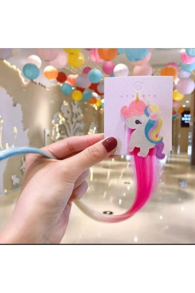 QUEEN AKSESUAR Cataramă pentru păr fals pentru copii cu sclipici colorate uni...