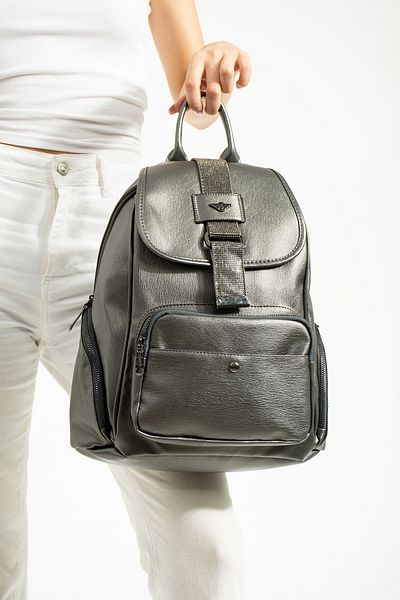 MEGA ÇANTA WOMEN STONE MULTIPLE COMPARTMENT DAILY STYLISH BACKPACK