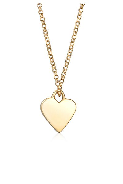 ELLI Halskette Lady Heart Platelet Anhänger Wasserzeichen 925 Sterling Silber