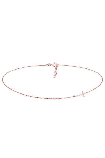 ELLI Halskette Damen Choker Kreuz Basic Trend Blogger aus 925 Sterling Silber