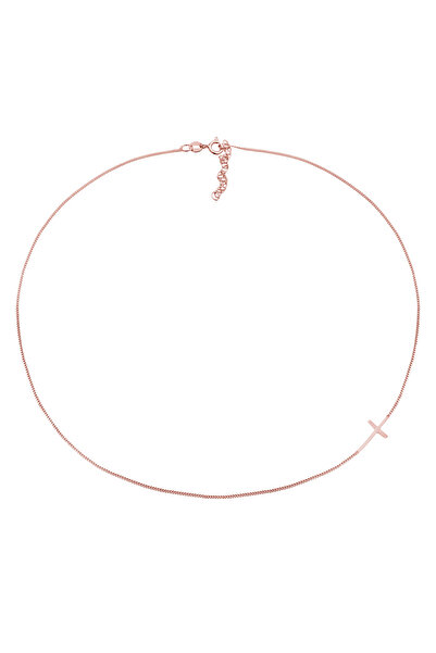 ELLI Náhrdelník Dámský Choker Cross Basic Trend Blogger ze stříbra 925