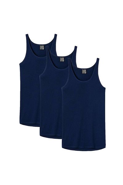 Schiesser Herren Unterhemd 3er Pack - Sport-Jacke, ohne Arm, Original Feinripp, einfarbig