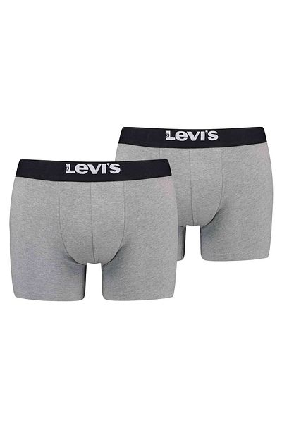 Levi's LEVI´S Herren Boxershorts, 4er Pack - Solid Basic Boxer Brief Organic, Logobund