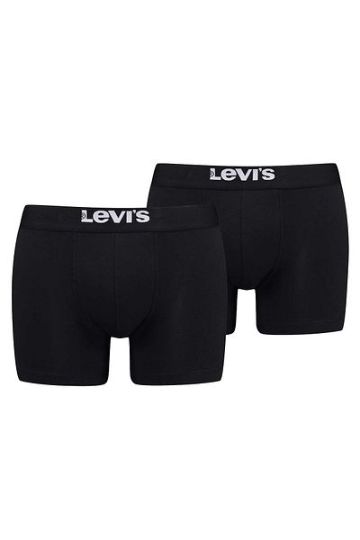 Levi's Herren Boxershorts, 4er-Pack – Solid Basic Boxershorts Organic, Logobund