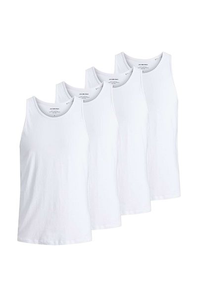 Jack & Jones JACK&JONES 4er-Pack Herren Tanktop – JACBASIC Plus Size Baumwolle Tanktop