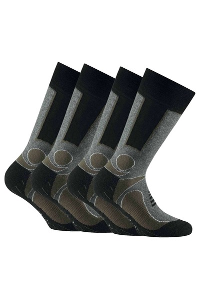 Rohner Basic Unisex Trekkingsocken, 4er Pack - Basic Outdoorsocken, Sportsocken