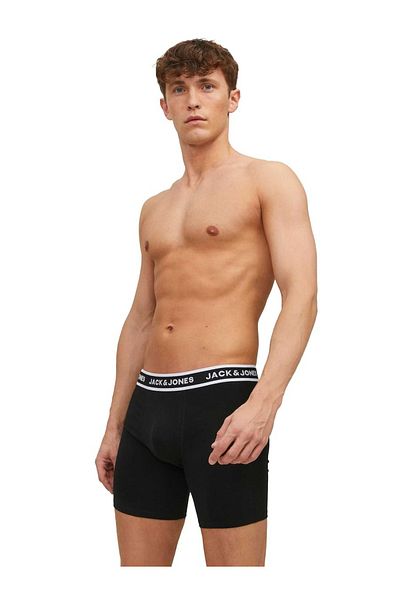 Jack & Jones JACK&JONES Herren Boxershorts, 3er Pack - JACSOLID, Baumwoll-Stretch, einfarbig