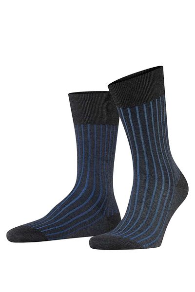 FALKE Herren Socken - Shadow, Strümpfe, Baumwolle, Logo, lang, einfarbig