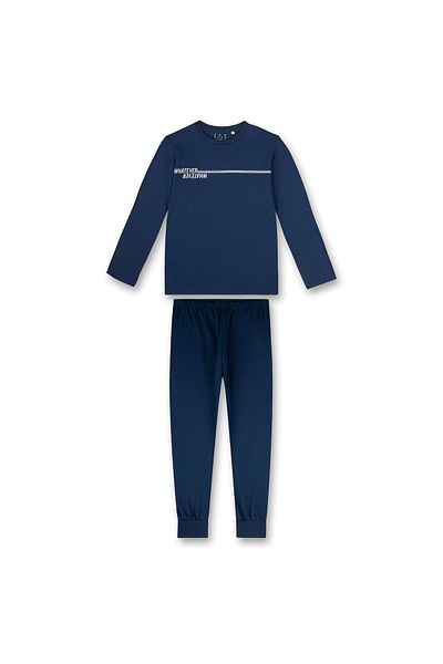 Sanetta Jungen Schlafanzug - Nachtwäsche, Pyjama, lang, Schriftzug