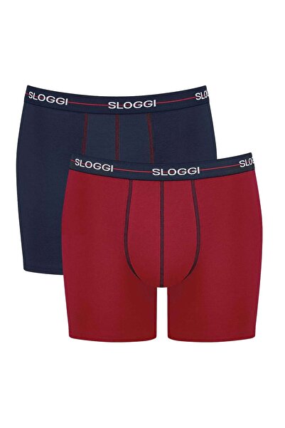 SLOGGI Packung mit 2 Herren-Boxershorts – kurze C2P-Box, Start Baumwolle